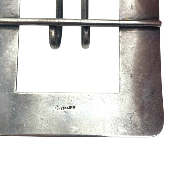 VTG Sterling Silver Victorian Belt Buckle Stamped‎ La Pierre floral Rare - Picture 2 of 4